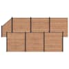 vidaXL Aia komplekt 7 tk 1138 x 186 cm WPC ja Alumiinium Pruun