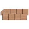 vidaXL Aia komplekt 9 tk 1484 x 186 cm WPC ja Alumiinium Pruun