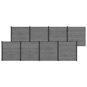 vidaXL Aia komplekt 1391 x 186 cm WPC ja Alumiinium Hall