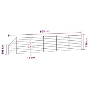 Sada plotů 6 ks 965 x 186 cm WPC a hliník Šedá - obrázek 12