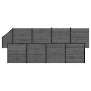 vidaXL Aia komplekt 9 tk 1484 x 186 cm WPC ja Alumiinium Hall