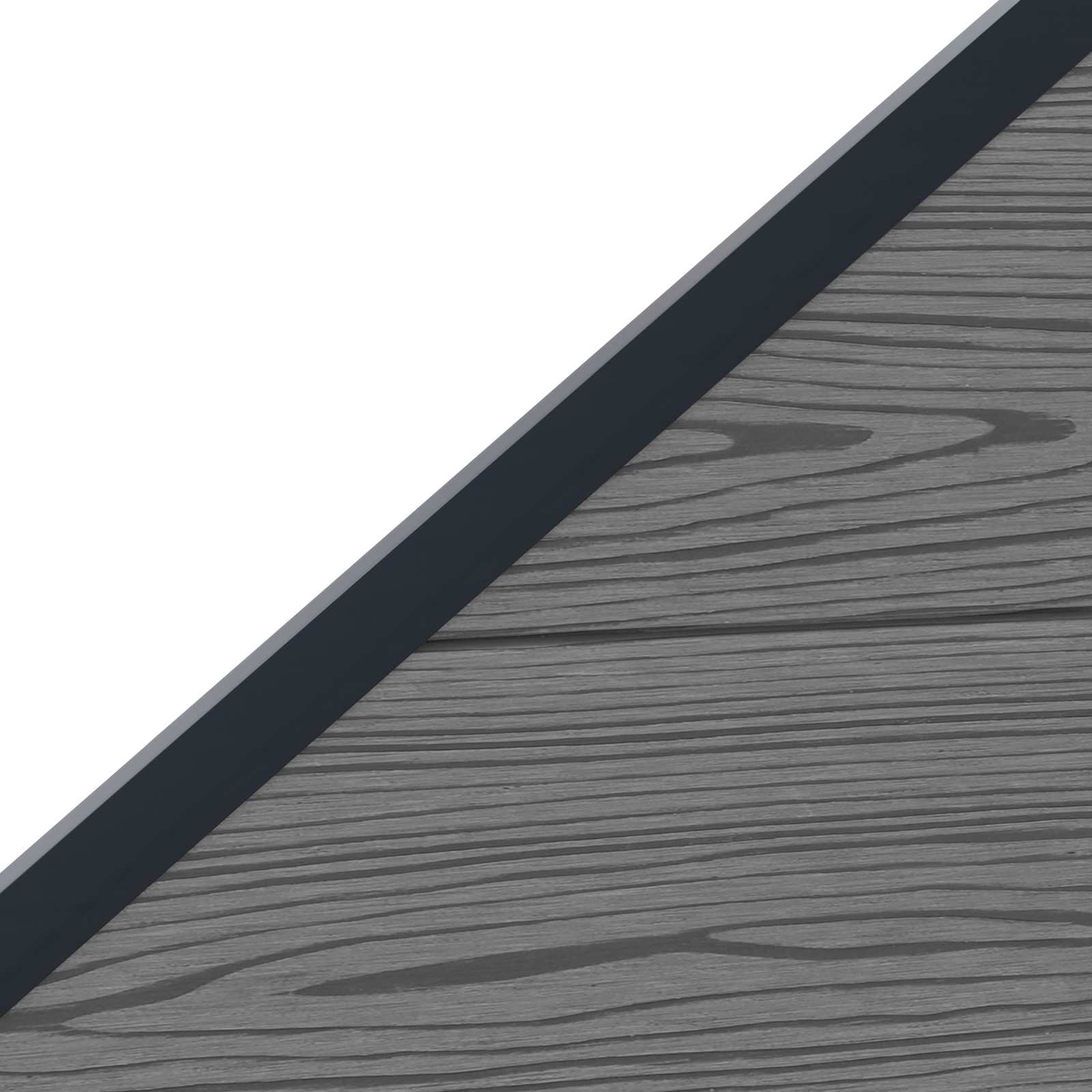 Komplet ograj 10 pcs 1657 x 186 cm WPC in aluminij Siva - slika 11