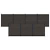 vidaXL Aia komplekt 7 tk 1218 x 186 cm WPC ja Alumiinium Must