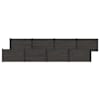 vidaXL Aia komplekt 8 tk 1391 x 105 cm WPC ja Alumiinium Must