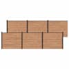 vidaXL Aiapaneel 6 tk 1020 x 146 cm WPC ja Alumiinium Pruun