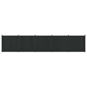vidaXL Aiapaneel 5 tk 880 x 186,5 cm WPC ja Alumiinium Must