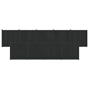 vidaXL Aiapaneel 9 tk 1580 x 186,5 cm WPC ja Alumiinium Must