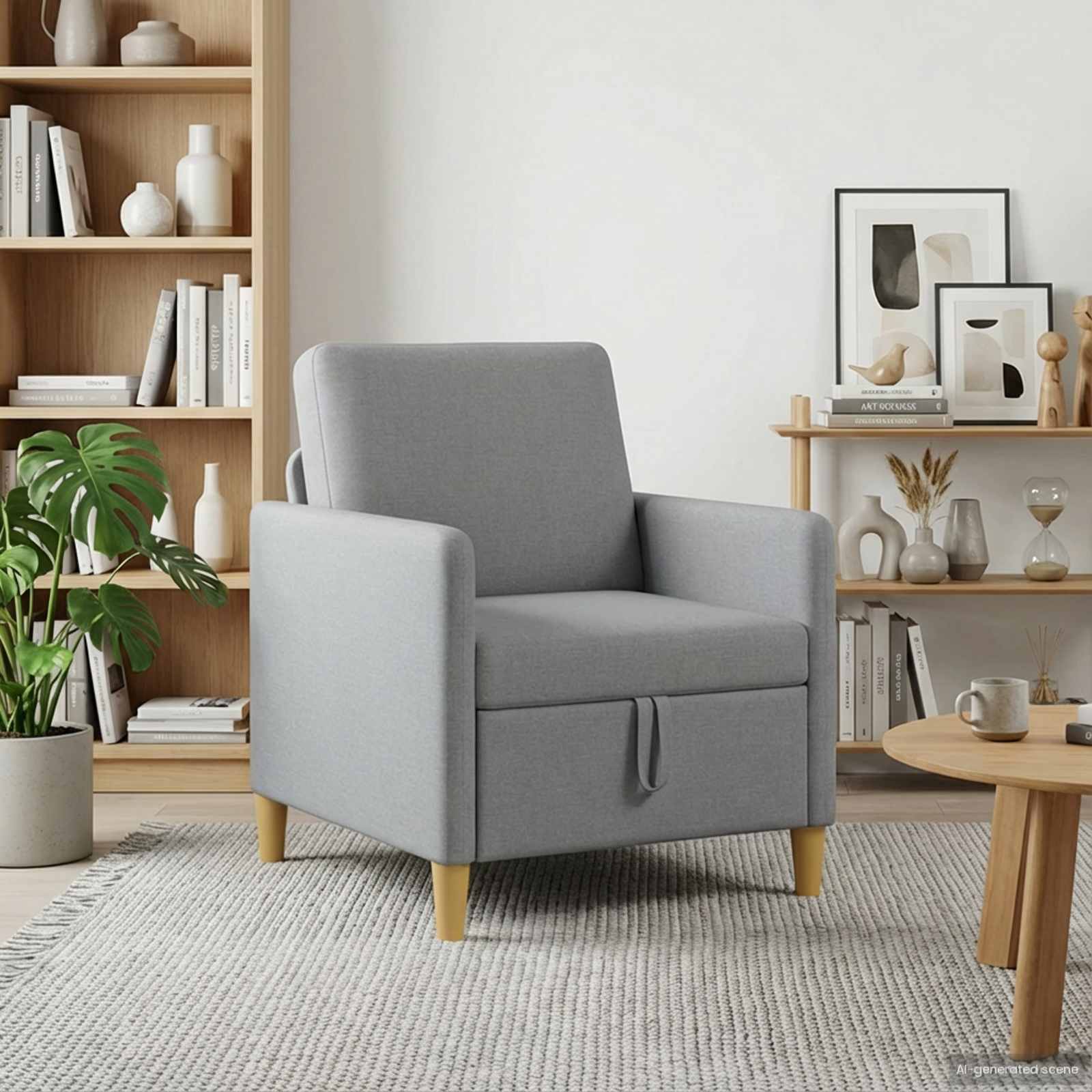 Sofa s shrambo Svetlo siva 72 x 78 x 87 cm Poliester