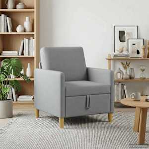 Sofa s shrambo Svetlo siva 72 x 78 x 87 cm Poliester