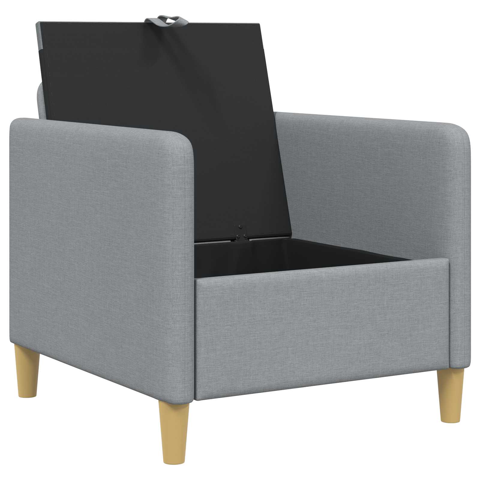 Sofa s shrambo Svetlo siva 72 x 78 x 87 cm Poliester - slika 4