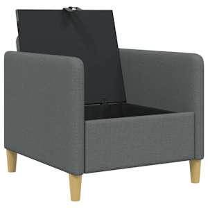 Sofa s úložným prostorem Tmavě šedá 72 x 78 x 87 cm Polyester - obrázek 4