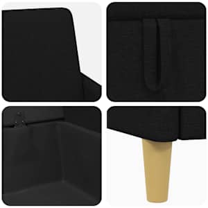 Sofa s úložným prostorem Černá 72 x 78 x 87 cm Polyester - obrázek 7