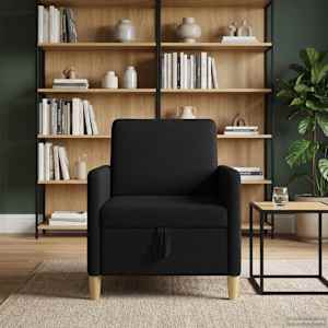 Sofa s shrambo Črna 72 x 78 x 87 cm Poliester