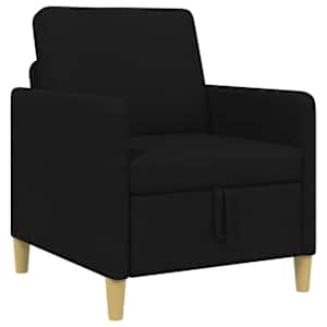 vidaXL Sohva koos hoiuruumiga Must 72 x 78 x 87 cm Pol&uuml;ester