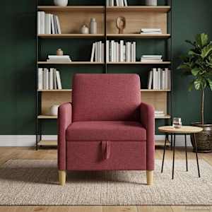 Sofa s úložným prostorem Víno Červené 72 x 78 x 87 cm Polyester - obrázek 3
