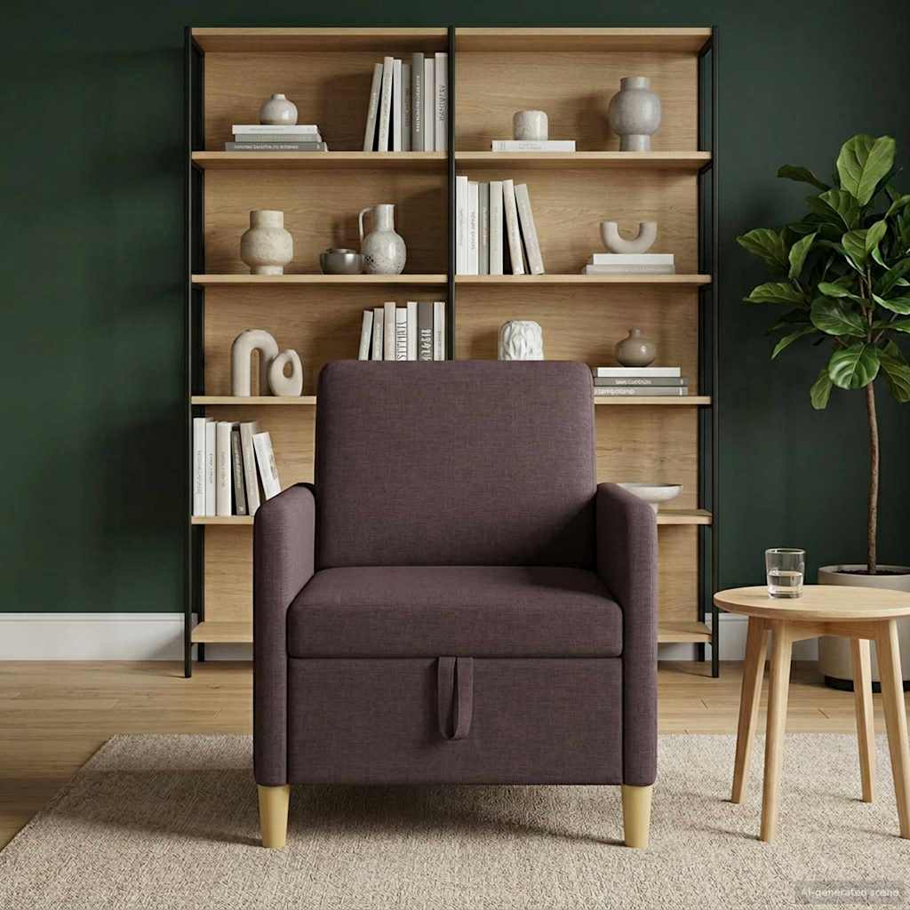 Sofa s shrambo Temno rjava 72 x 78 x 87 cm Poliester