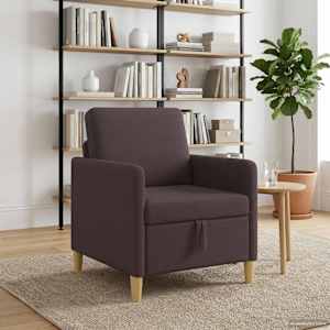 Sofa s úložným prostorem Tmavě hnědá 72 x 78 x 87 cm Polyester - obrázek 3