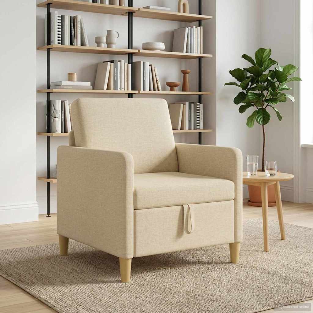 Sofa s shrambo Krem 72 x 78 x 87 cm Poliester - slika 3