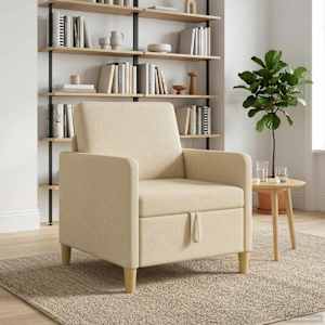 Sofa s úložným prostorem Krémová 72 x 78 x 87 cm Polyester - obrázek 3