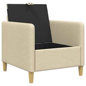 Sofa s úložným prostorem Krémová 72 x 78 x 87 cm Polyester - obrázek 4