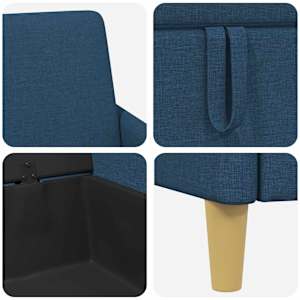 Sofa s úložným prostorem Modrá 72 x 78 x 87 cm Polyester - obrázek 7