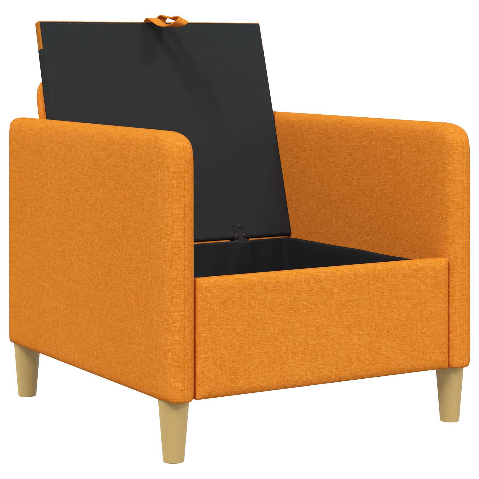 Sofa s shrambo Temno rumena 72 x 78 x 87 cm Poliester - slika 4