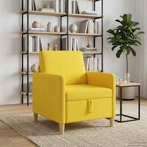 Sofa s úložným prostorem Světlá žlutá 72 x 78 x 87 cm Polyester - obrázek 3