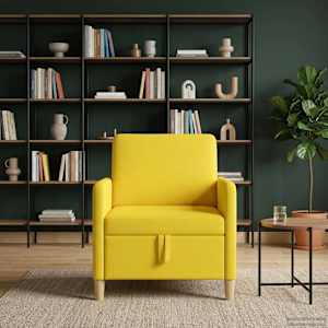 Sofa s shrambo Svetlo rumena 72 x 78 x 87 cm Poliester