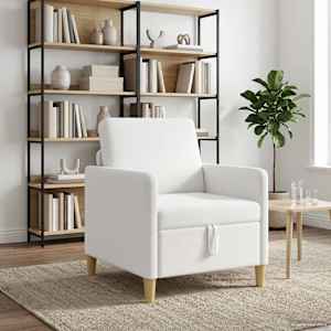 Sofa s úložným prostorem Bílá 72 x 78 x 87 cm Polyester - obrázek 3