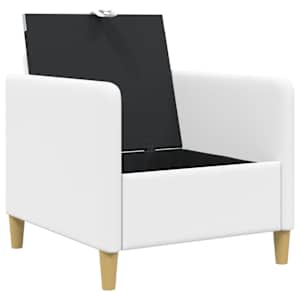 Sofa s úložným prostorem Bílá 72 x 78 x 87 cm Polyester - obrázek 4