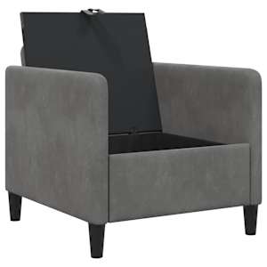 Sofa s úložným prostorem Tmavě šedá 72 x 78 x 87 cm Polyester - obrázek 4