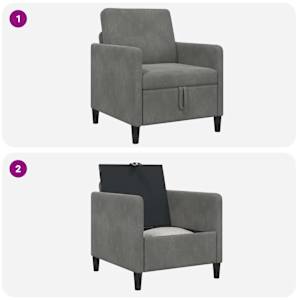 Sofa s úložným prostorem Tmavě šedá 72 x 78 x 87 cm Polyester - obrázek 8