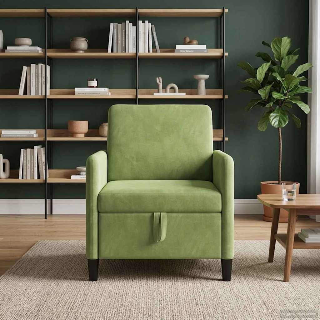 vidaXL Sofa med opbevaring Lys grøn 72 x 78 x 87 cm Polyester