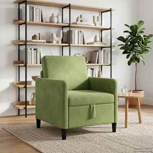Sofa s úložným prostorem Světlá zelená 72 x 78 x 87 cm - obrázek 3
