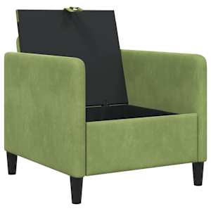 Sofa s úložným prostorem Světlá zelená 72 x 78 x 87 cm - obrázek 4