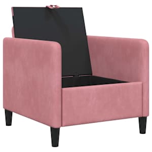 Sofa s úložným prostorem Růžová 72 x 78 x 87 cm Polyester - obrázek 4