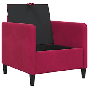 Sofa s úložným prostorem Víno Červené 72 x 78 x 87 cm Polyester - obrázek 4