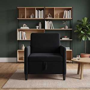 Sofa s shrambo Črna 72 x 78 x 87 cm Poliester