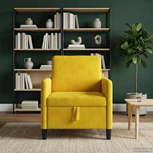 Sofa s úložným prostorem Žlutá 72 x 78 x 87 cm Polyester - obrázek 3