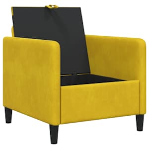 Sofa s úložným prostorem Žlutá 72 x 78 x 87 cm Polyester - obrázek 4