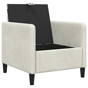 Sofa s úložným prostorem Krémová 72 x 78 x 87 cm Polyester - obrázek 4