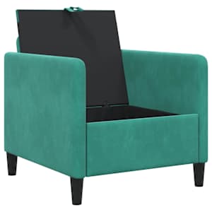 Sofa s úložným prostorem Tyrkysová 72 x 78 x 87 cm Polyester - obrázek 4