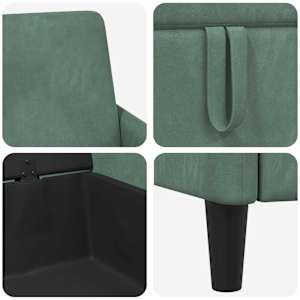 Sofa s úložným prostorem Mořská zelená 72 x 78 x 87 cm - obrázek 7