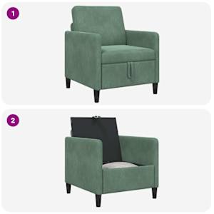 Sofa s úložným prostorem Mořská zelená 72 x 78 x 87 cm - obrázek 8