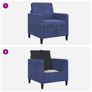 Sofa s úložným prostorem Policová modrá 72 x 78 x 87 cm - obrázek 8