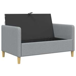 Sofa s úložným prostorem Světle šedá 122 x 78 x 87 cm Polyester - obrázek 4