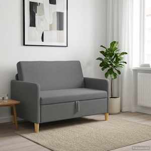 Sofa s úložným prostorem Tmavě šedá 122 x 78 x 87 cm Polyester - obrázek 3