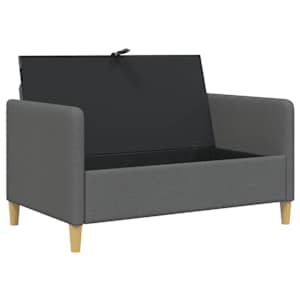 Sofa s úložným prostorem Tmavě šedá 122 x 78 x 87 cm Polyester - obrázek 4