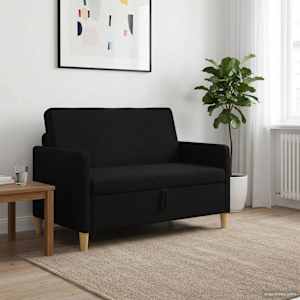 Sofa s shrambo Črna 122 x 78 x 87 cm Poliester