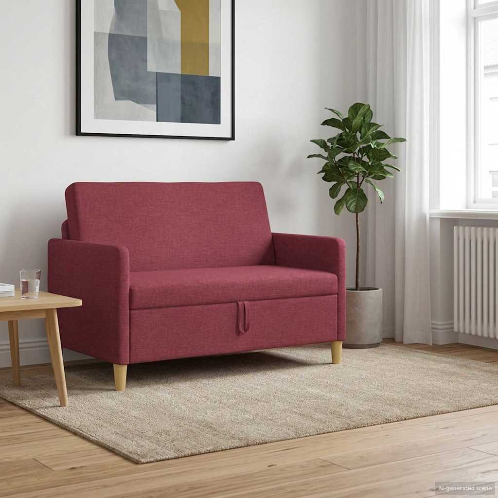Sofa s shrambo Vinorodna rdeča 122 x 78 x 87 cm Poliester - slika 3